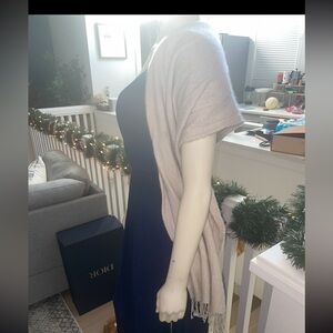 Joolay Cashmere and Silk Beige Scarf with Tassels Fall Accessory